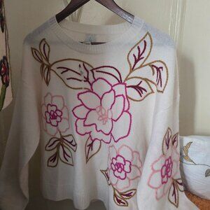 Joie Cashmere sweater - L - cream multi - NWT